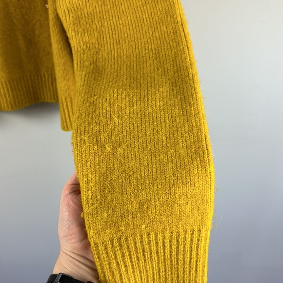 Maeve by Anthropologie Lace Collar Mustard Yellow Cardigan Size M - Picture 16 of 16